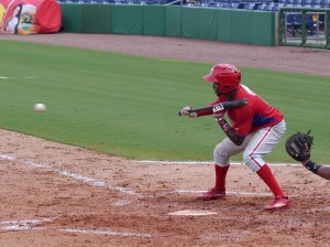 Quinn shows bunt