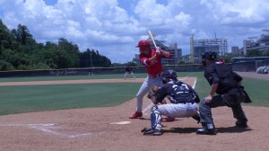 Moniak at the plate